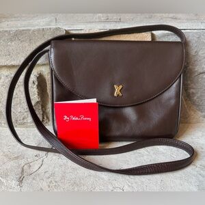 Authentic By Paloma Picasso Brown Leather Shoulder Crossbody Bag